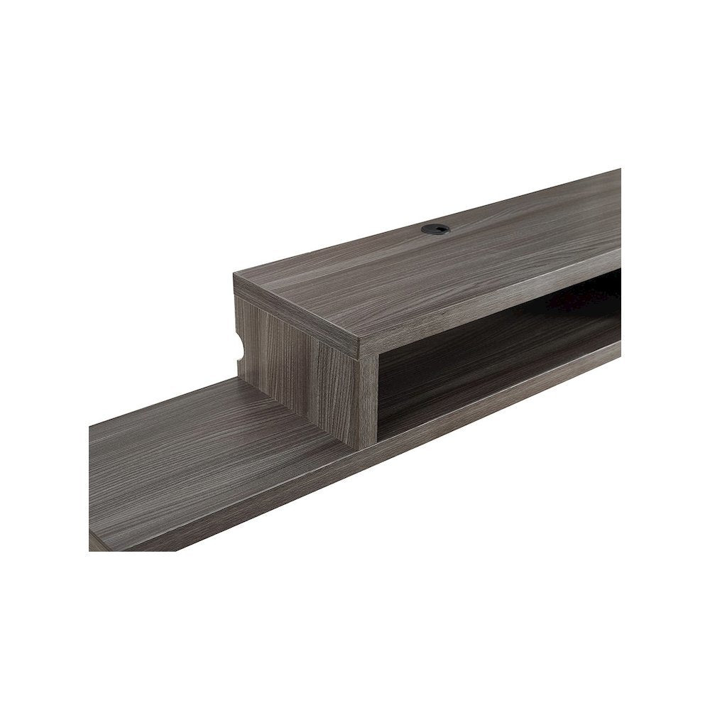 Floating TV Skyline Walnut Stand Wall Mounted Console, 60-Inch Wood Shelf