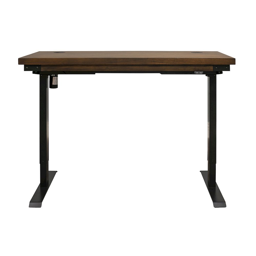 Rustic Electric Sit/Stand Desk, Height Adjustable 30"-45", Brown