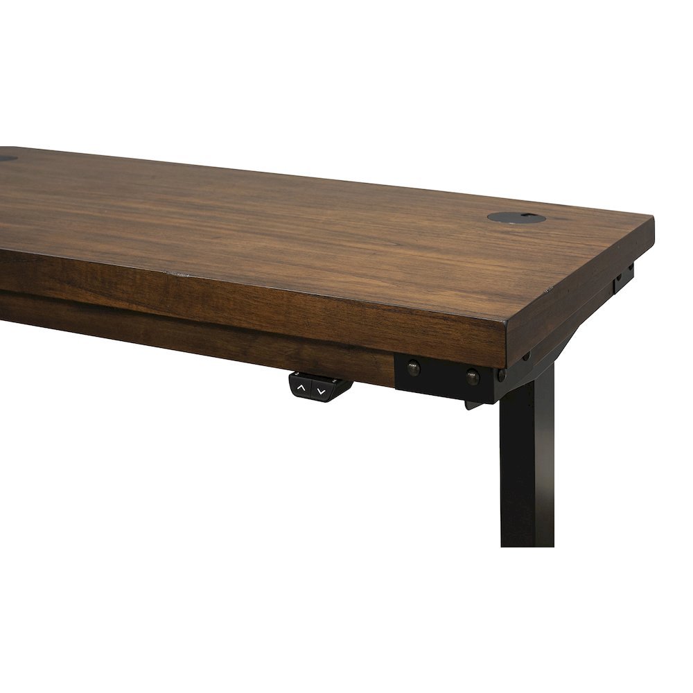 Rustic Electric Sit/Stand Desk, Height Adjustable 30"-45", Brown