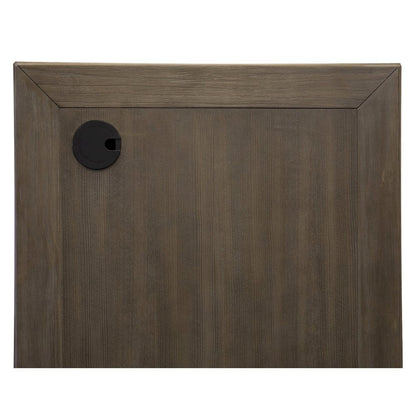 Wood Double Pedestal Executive Desk, 7 Drawers, 2 File Drawers, Gray