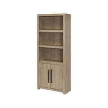 Wood Bookcase with Doors and Storage, Tall Bookshelf with Enclosed Shelves