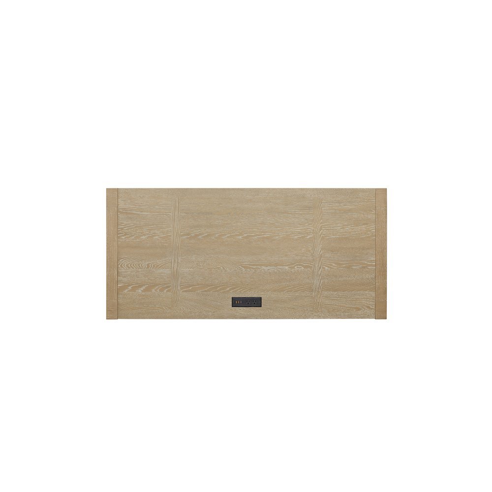 Modern Light Brown Desk – 55 Inch Computer Desk With Long Table Design
