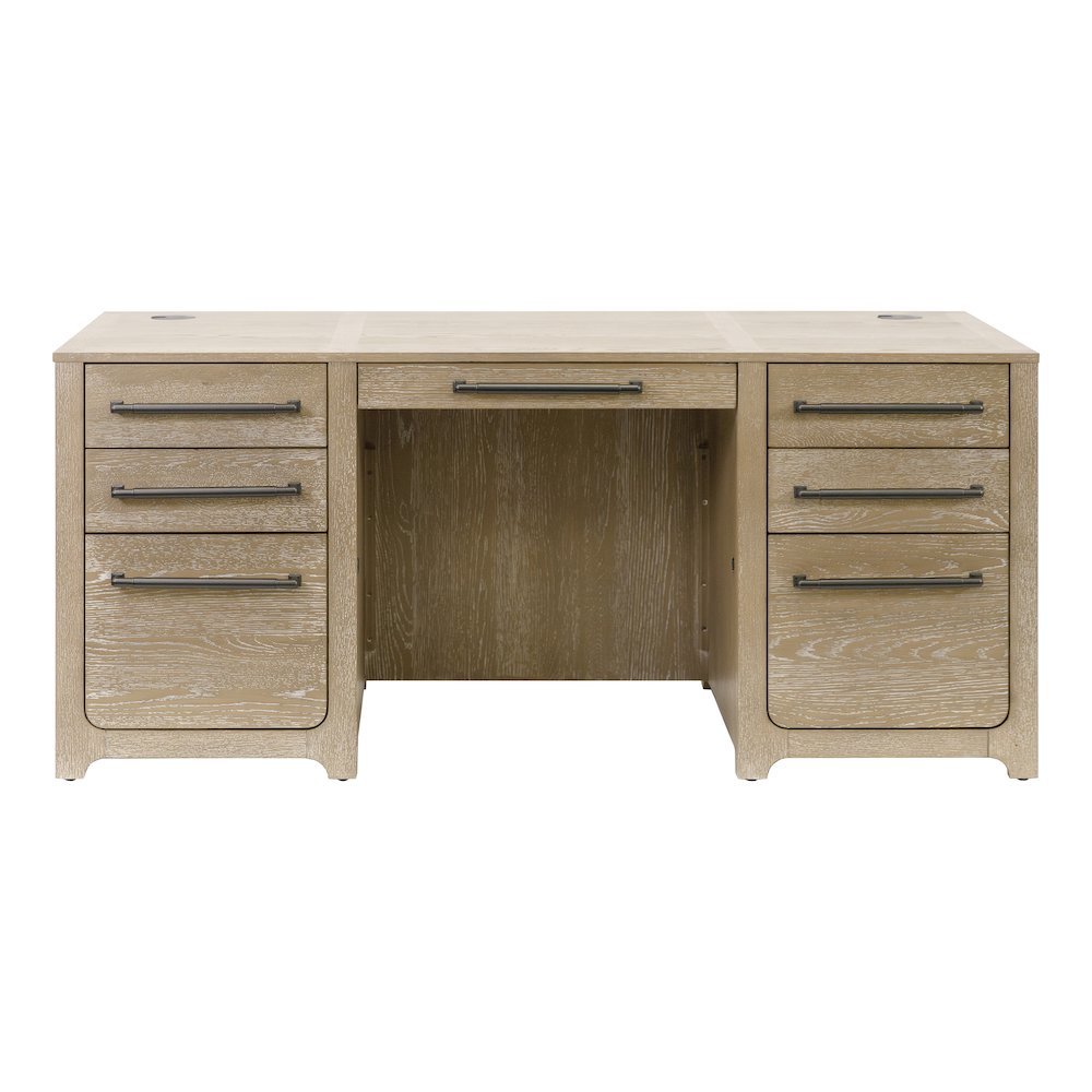 Traditional Executive Desk with File Drawer and Storage Drawers