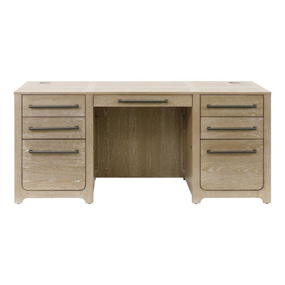 Traditional Executive Desk with File Drawer and Storage Drawers