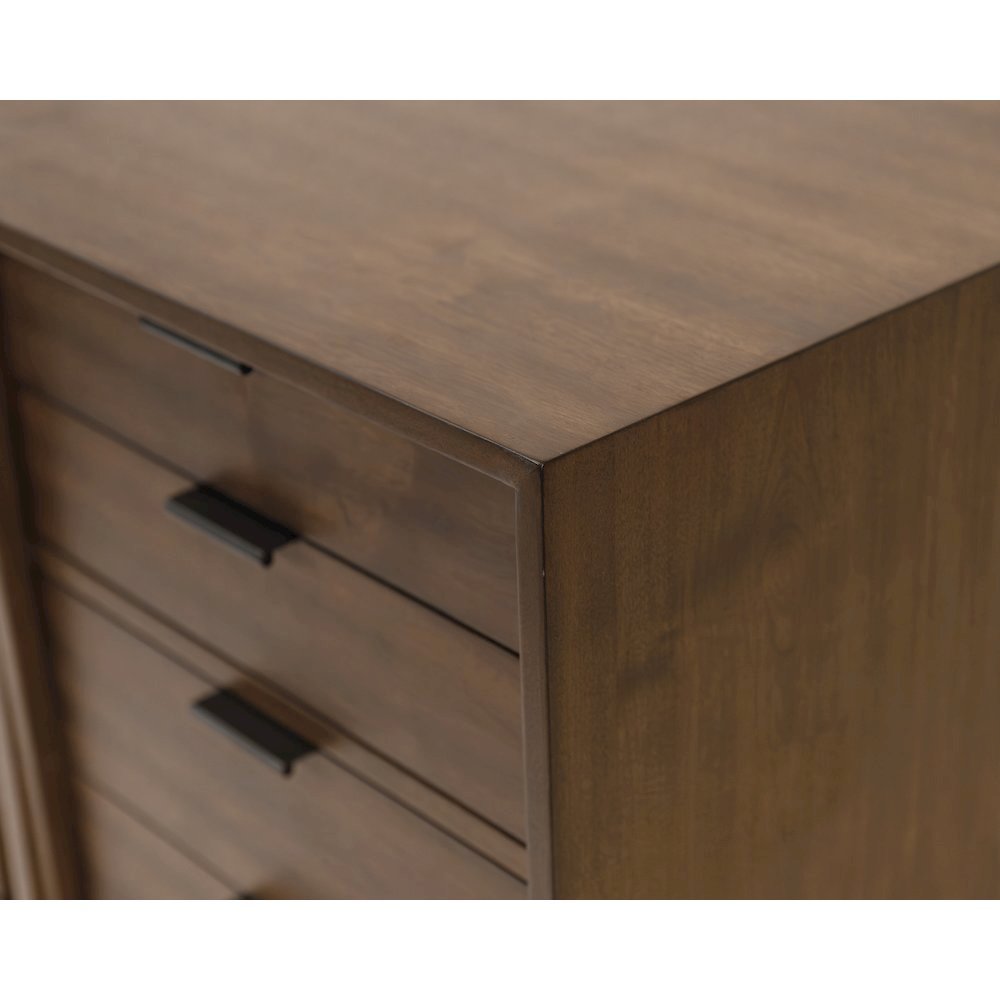 Small Console Table, File Drawer, 3 Drawers, Cabinet Storage, Brown