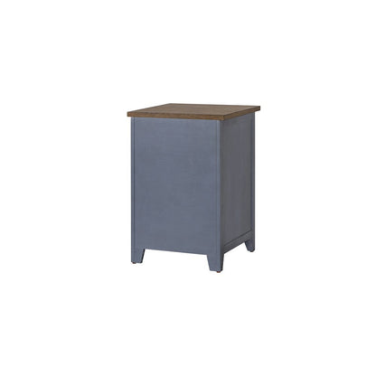 Three Drawer Wood File Cabinet, 1 Letter-Size File, 2 Utility, Blue