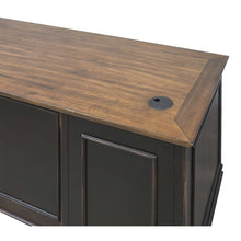 Wood Double Pedestal Desk, 7 Drawers, Locking File, Black