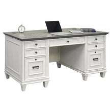 White Wooden Executive Office Desk with Drawers for Home Workspaces