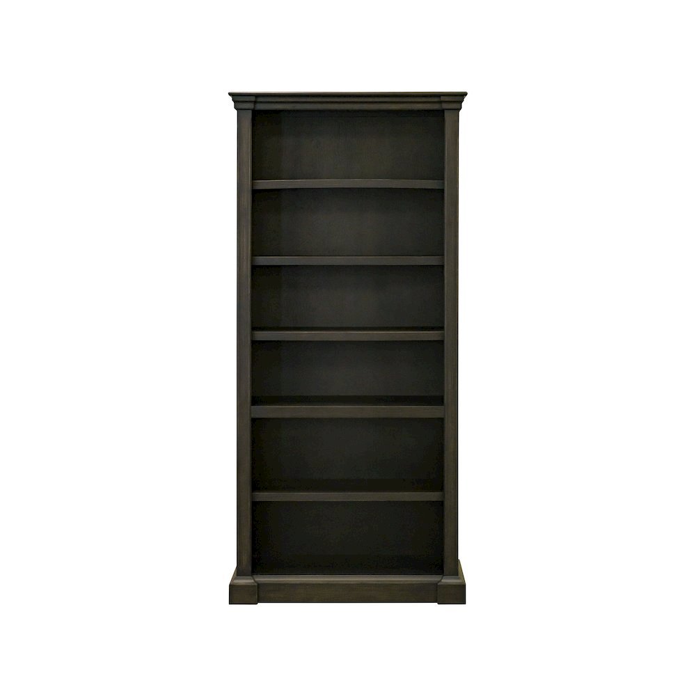 Wood Open Bookcase, 3 Adjustable Shelves, Fixed Shelf, Brown