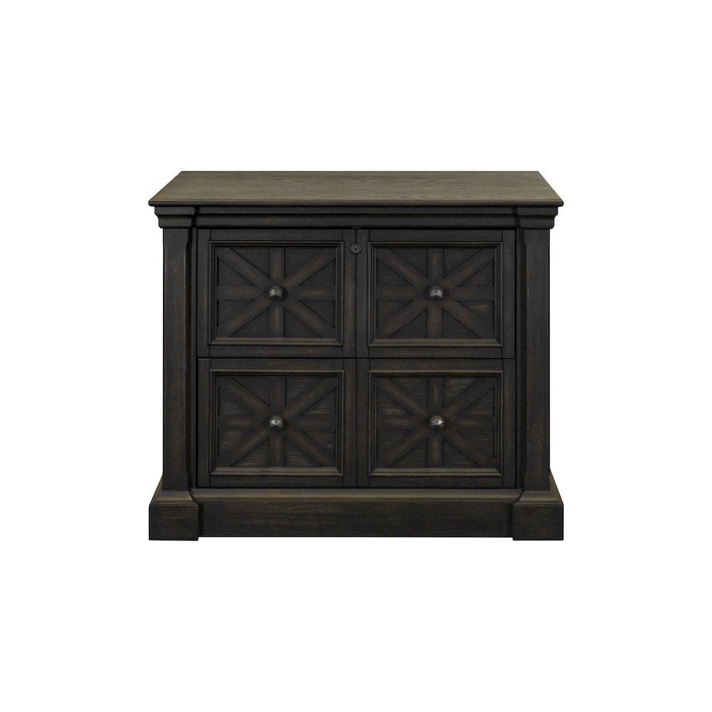 Brown Wooden Filing Cabinet with Drawers, Decorative Office Cabinet