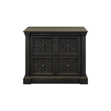 Brown Wooden Filing Cabinet with Drawers, Decorative Office Cabinet