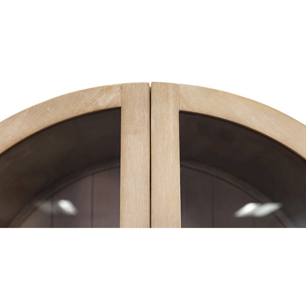 Elegant Arch Cabinet with Storage, Wood Hutch Cabinet for Living Room