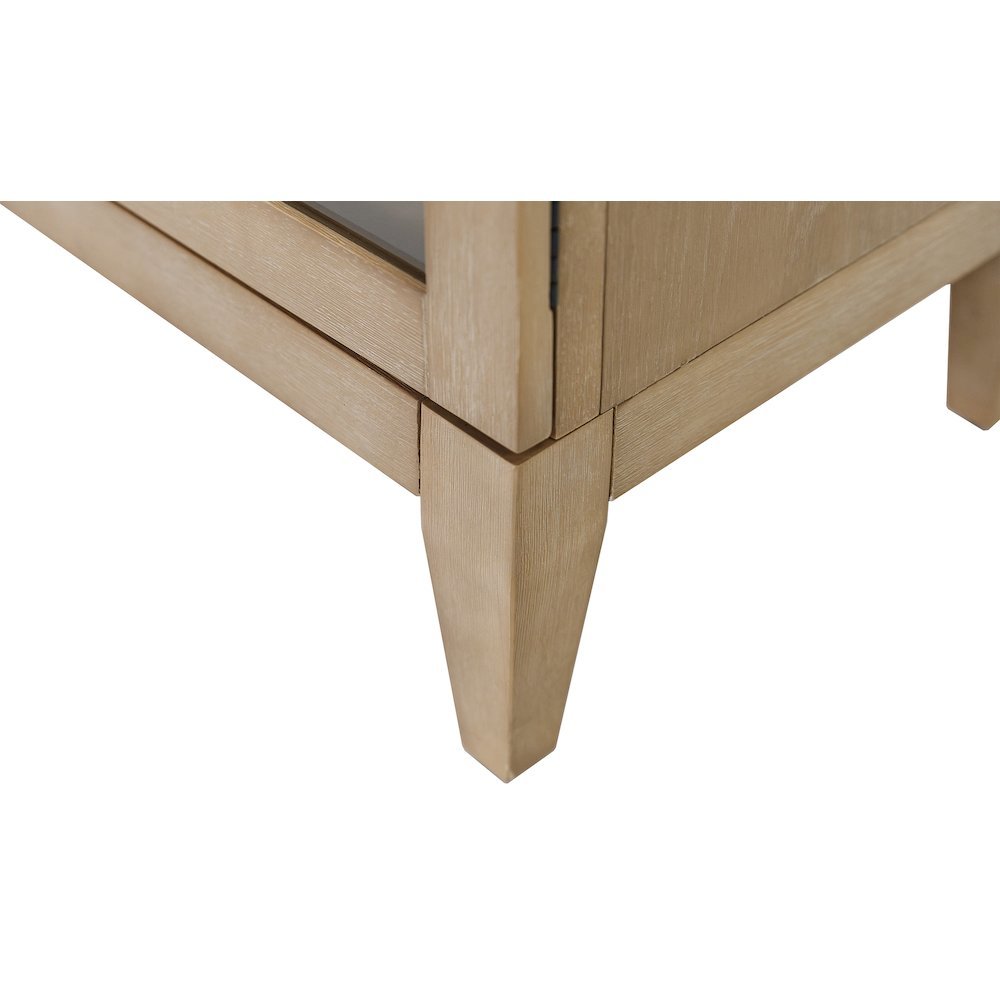 Elegant Arch Cabinet with Storage, Wood Hutch Cabinet for Living Room