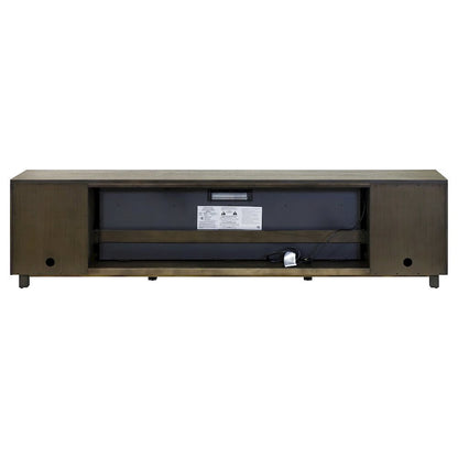 Gray Electric Fireplace TV Stand, Entertainment Console for Living Room