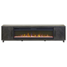 Gray Electric Fireplace TV Stand, Entertainment Console for Living Room