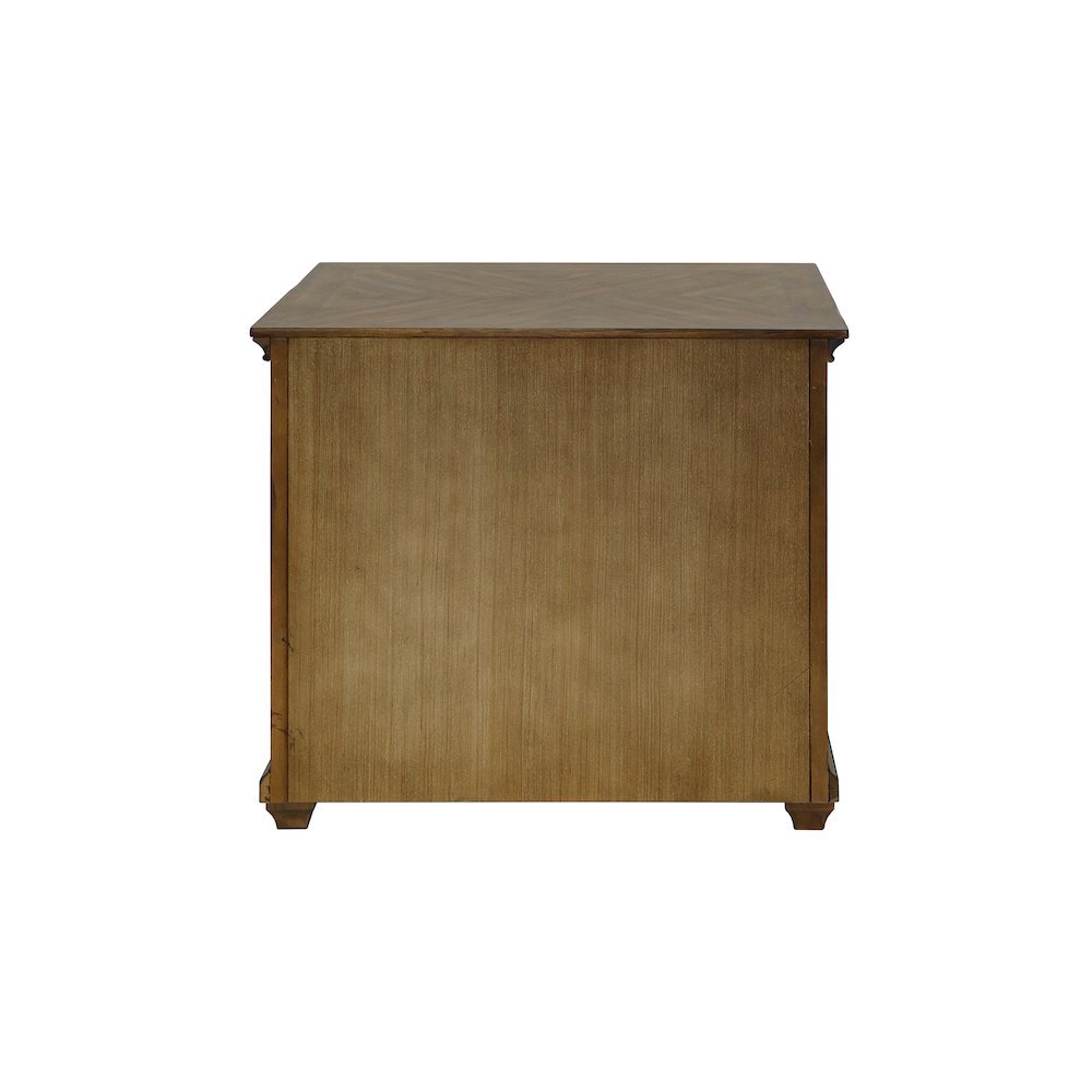 Lateral File Cabinet, 1 Locking File, 1 Utility Drawer, Fully Assembled, Brown
