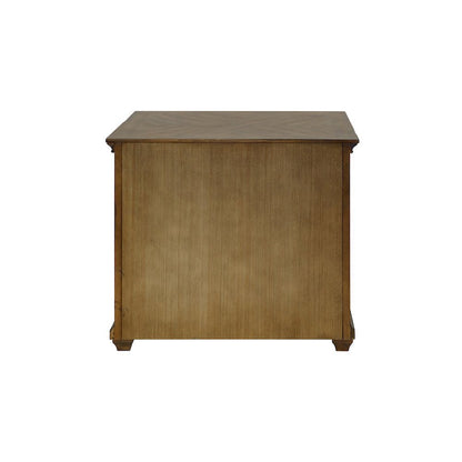 Lateral File Cabinet, 1 Locking File, 1 Utility Drawer, Fully Assembled, Brown