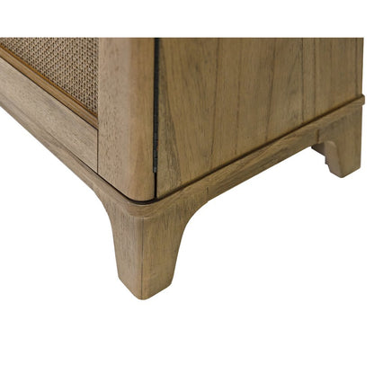 Coastal Arch Bar Cabinet, Fully Assembled, 2 Doors, Wine Storage, Brown