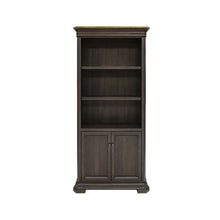 Executive Bookcase, Doors, Adjustable Shelves, Brown