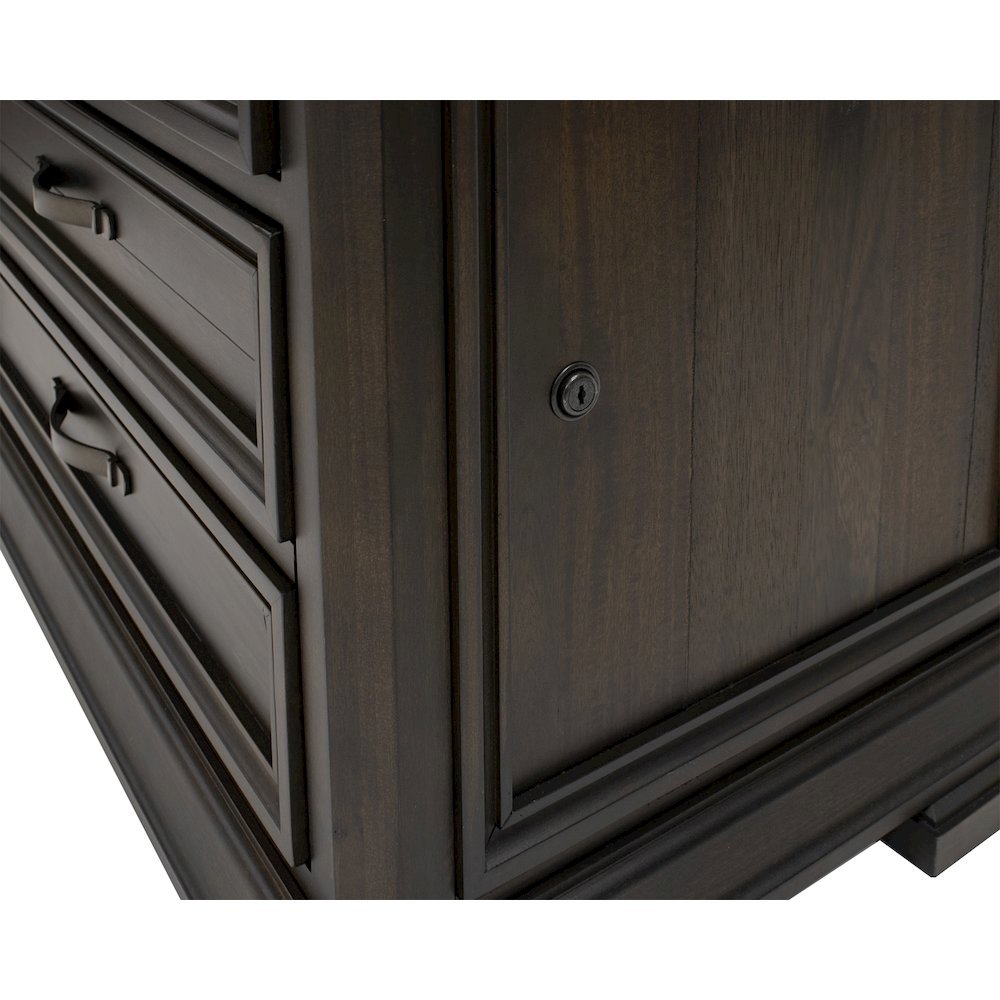 Wood Filing Cabinet with Drawers, Decorative Wooden Filing Cabinet