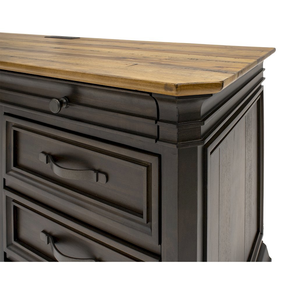 Brown Executive Desk With Drawers – Wooden Office Desk With File Storage
