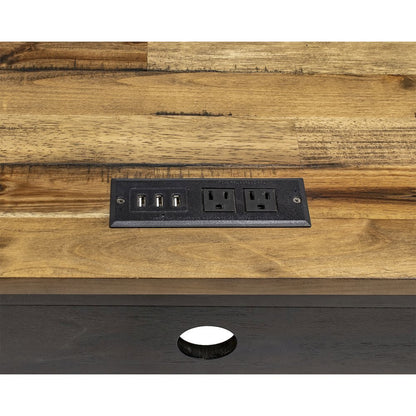Brown Executive Desk With Drawers – Wooden Office Desk With File Storage