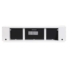 96-Inch Electric Fireplace Console, Infrared Heat, LED Flames, White