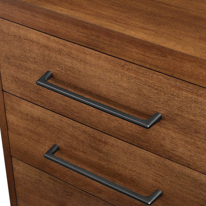 Modern L-Desk Return, Utility & Locking File Drawers, Brown