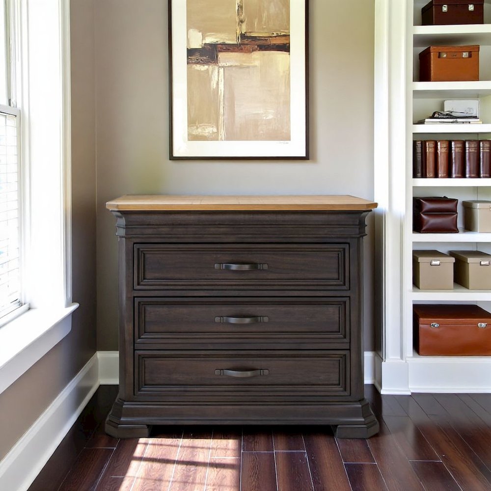 Wood Filing Cabinet with Drawers, Decorative Wooden Filing Cabinet