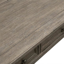 Wood Electronic Standing Desk with Power Center and 3 Drawers, Gray
