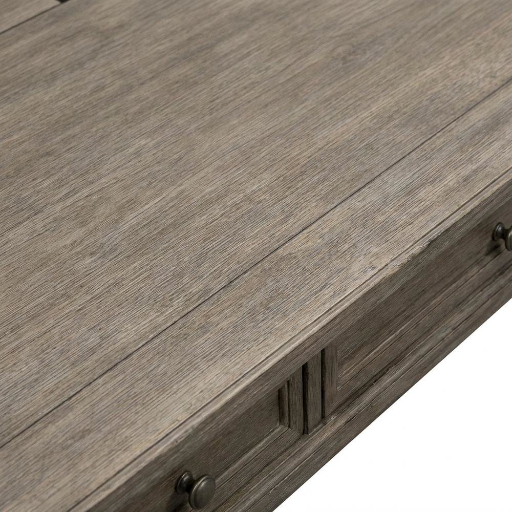 Wood Electronic Standing Desk with Power Center and 3 Drawers, Gray