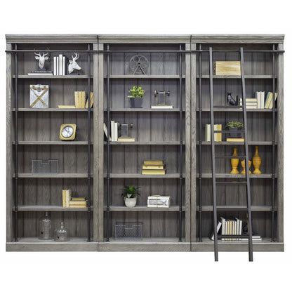 Avondale 8' Tall Bookcase Wall With Ladder