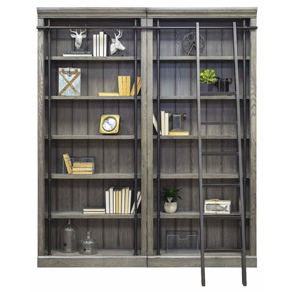 Avondale 8' Tall Bookcase Wall With Ladder