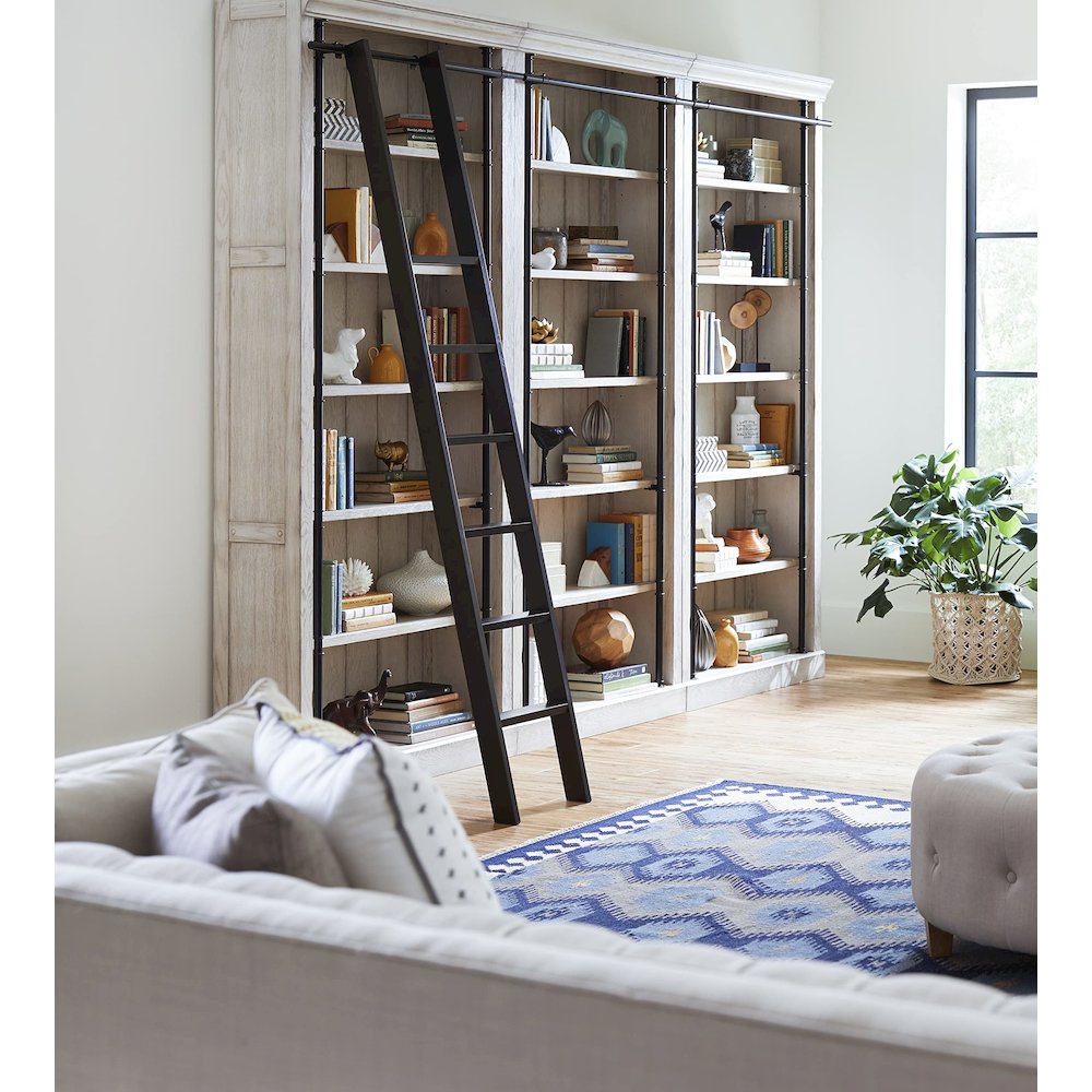 Avondale 8' Tall Bookcase Wall With Ladder