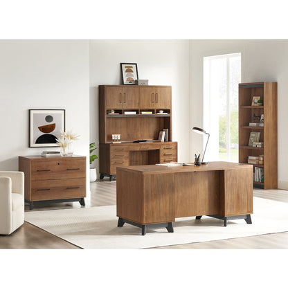 Avery Wood Hutch With Doors, Fully Assembled