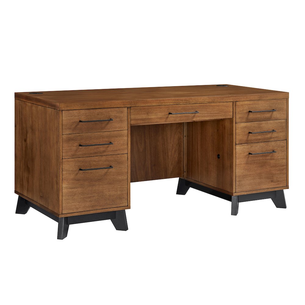 Avery Wood Double Pedestal Executive Desk,Fully Assembled