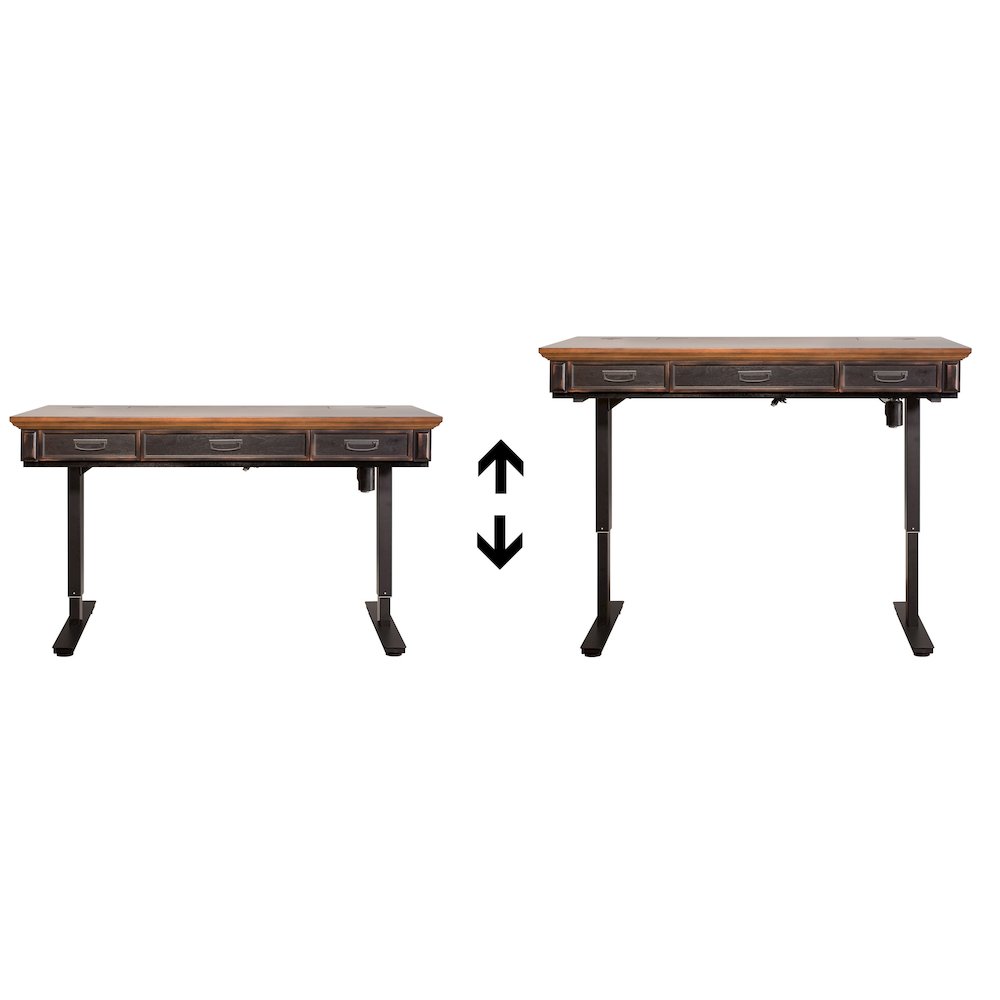 Hartford Wood Electric Sit/Stand Desk, Black