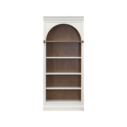 Contemporary 94" Tall Arched Wood Bookcase, Storage Organizer, Office Shelving
