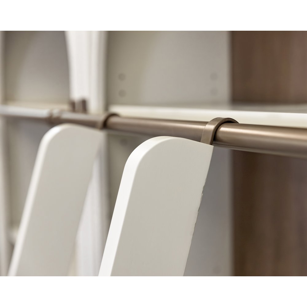 Contemporary Decorative Wooden Ladder, Fully Assembled White