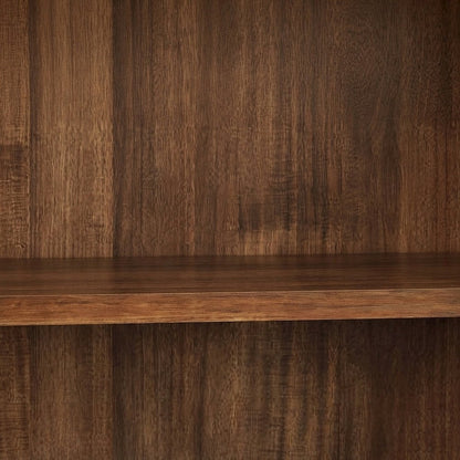 Wood Open Bookcase with Multi-Shelf Display and Book Storage, Rich Modern Brown