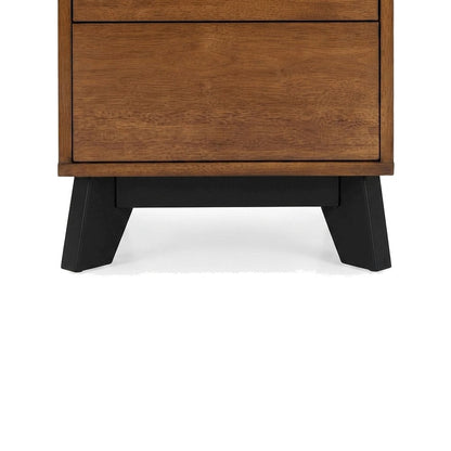 Wooden Double Pedestal Executive Desk with Drawers, Assembled, Rich Modern Brown