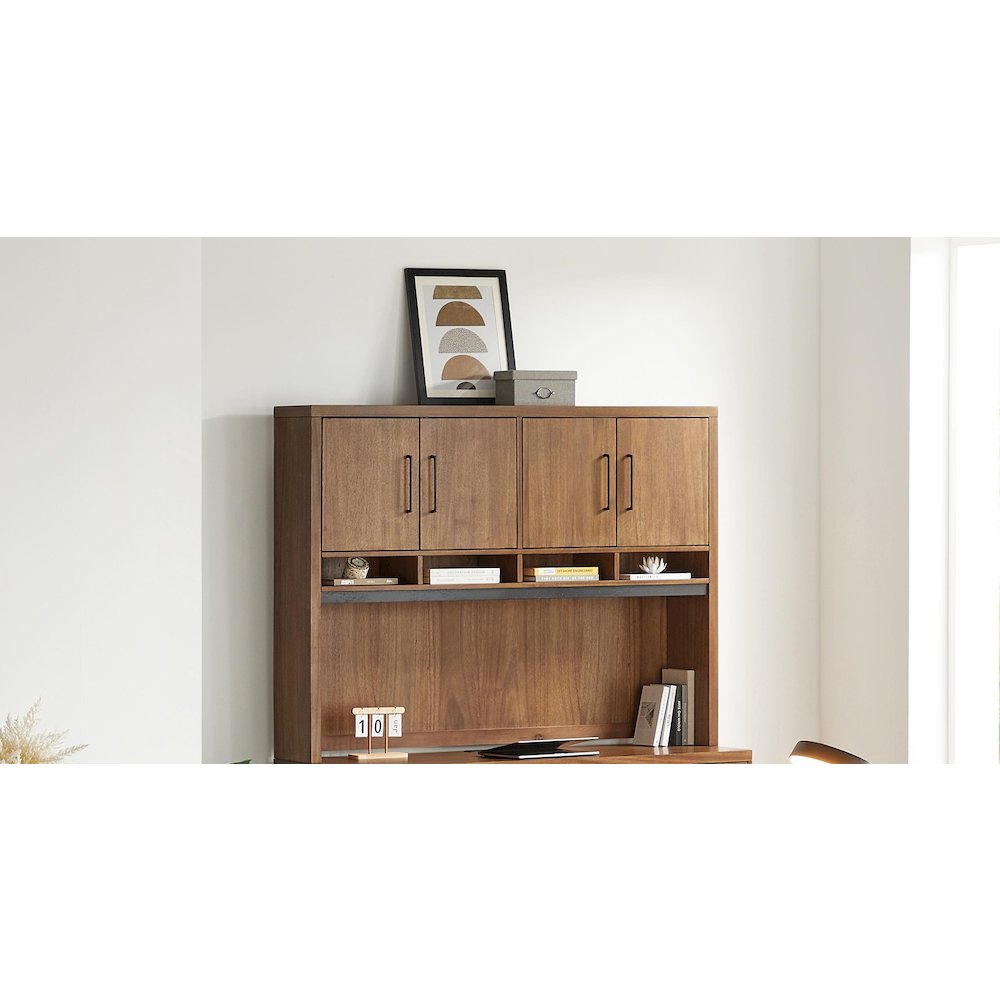 Avery Wood Hutch With Doors, Fully Assembled
