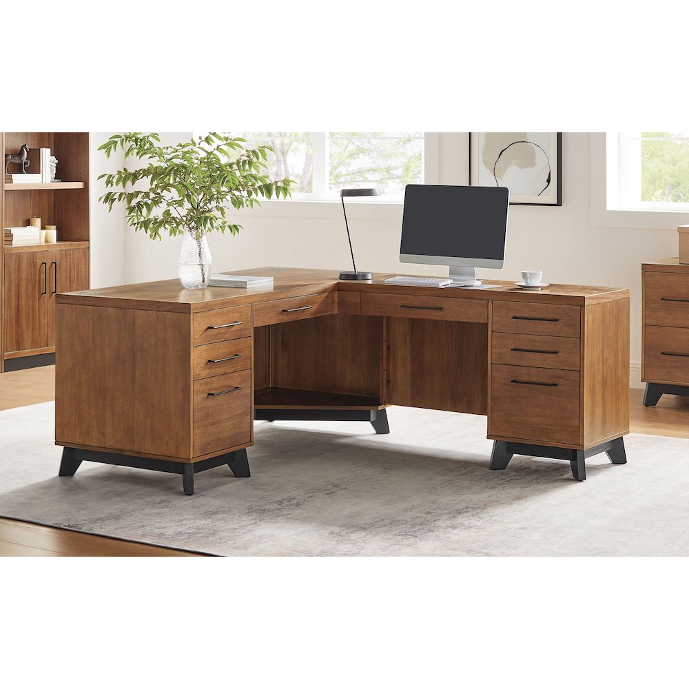 Avery Modern RHF Return for Pedestal L-Desk