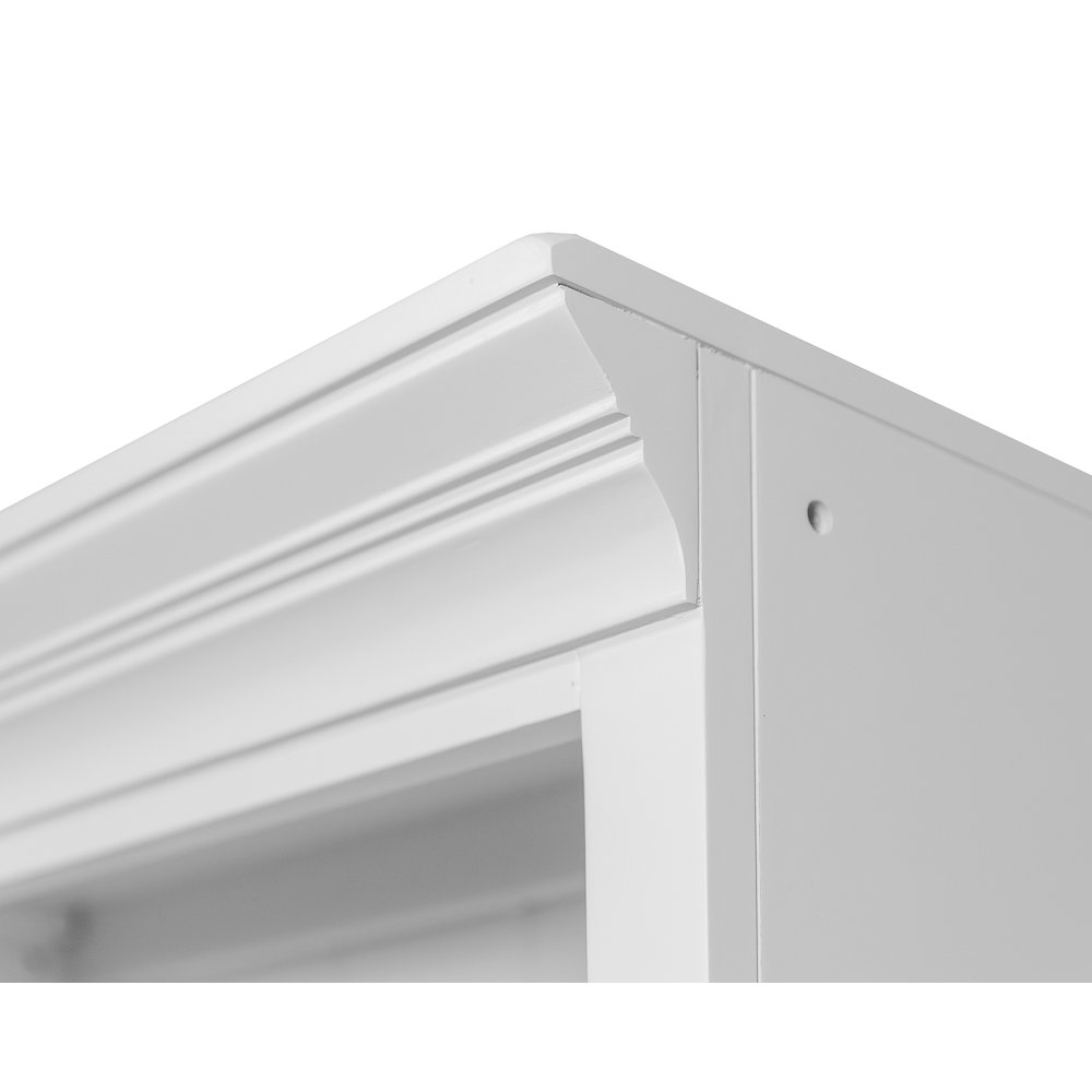 Modern Wood Lower Doors Bookcase, Office Bookcase, Office Shelving, White