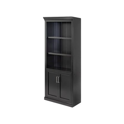 Modern Wood Lower Doors Bookcase, Office Bookcase, Office Shelving