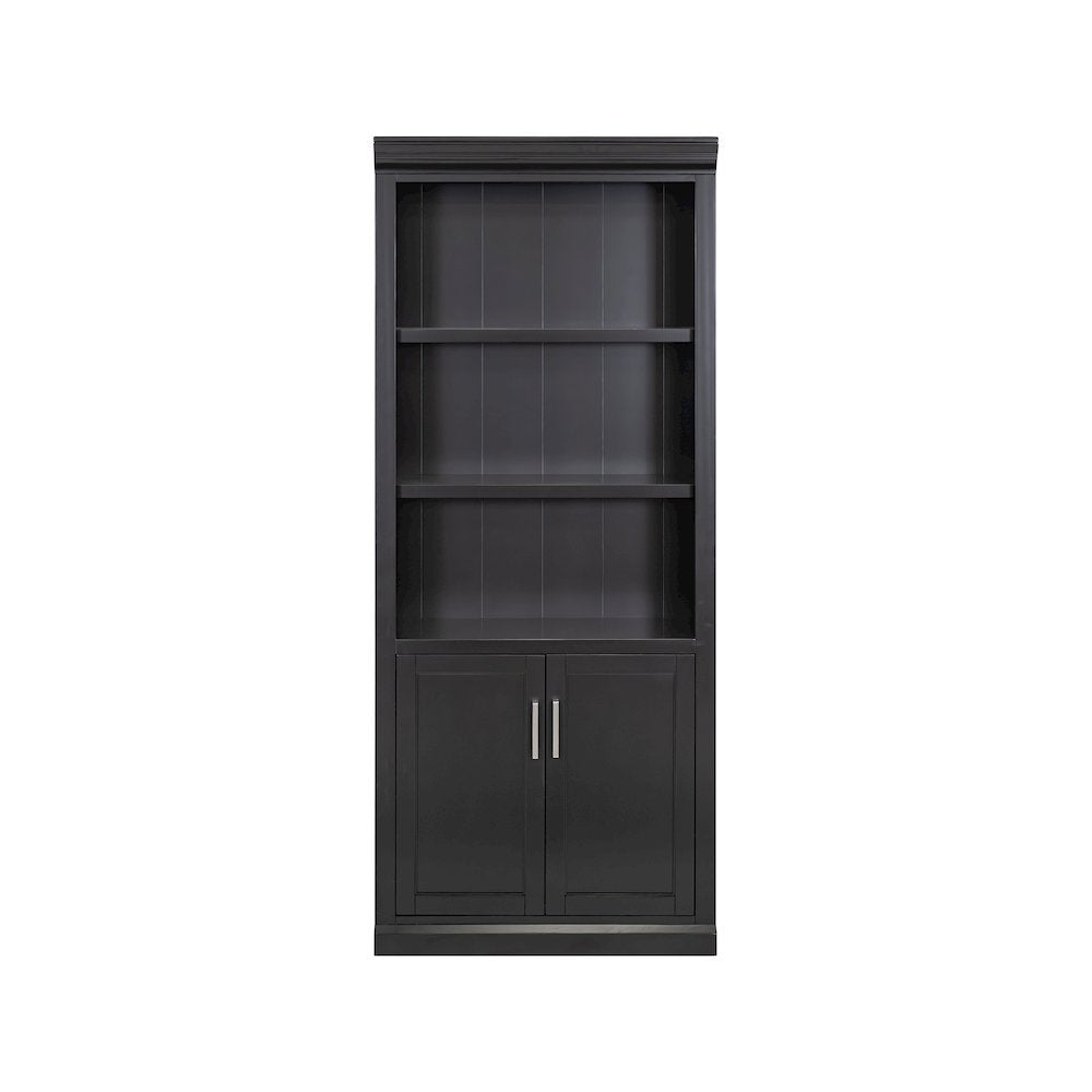 Modern Wood Lower Doors Bookcase, Office Bookcase, Office Shelving