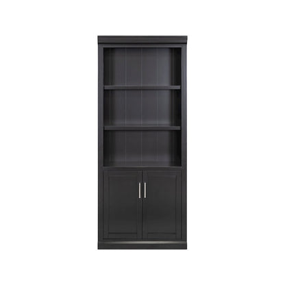 Modern Wood Lower Doors Bookcase, Office Bookcase, Office Shelving