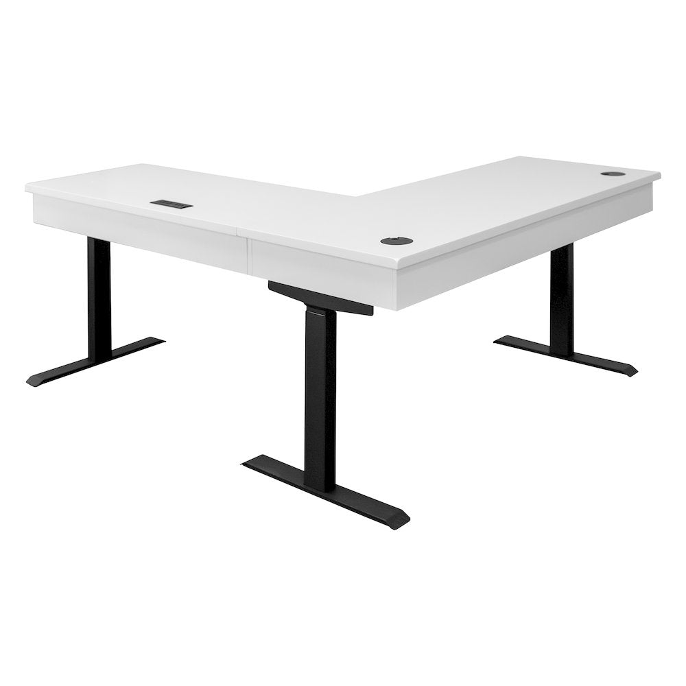 Abby Electric Sit/Stand L-Desk and Return