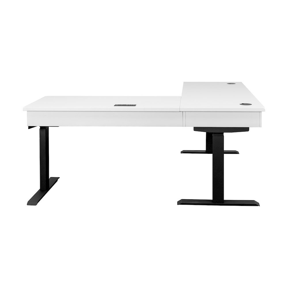 Abby Electric Sit/Stand L-Desk and Return