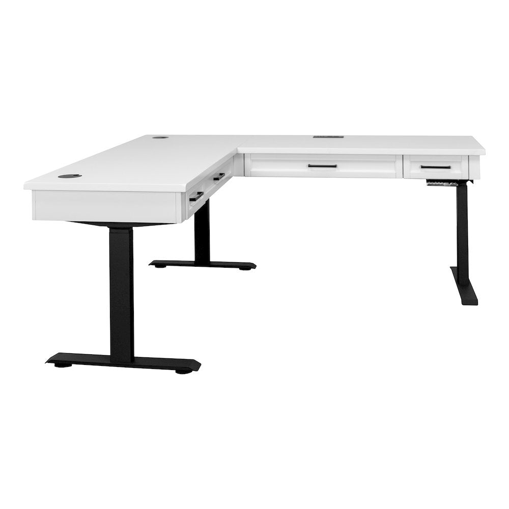 Abby Electric Sit/Stand L-Desk and Return